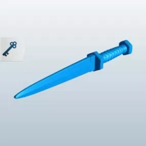 Athame Knife Lowpoly 3d model