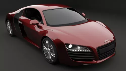 Realistic Red Audi R8 Car 3d model Realistic Red Audi R8 Car 3d model