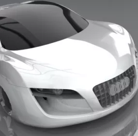 White Audi Rsq Car 3d model