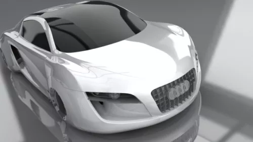 White Audi Q7 3d model