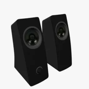 Black Audio Speaker 3d model
