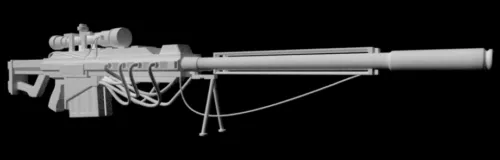 Futuristic Weapon Concept Gun 3d model