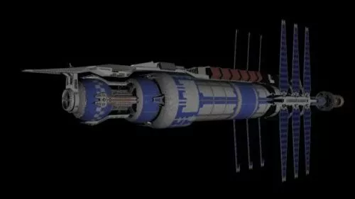 Space Dock Futuristic Spacecraft Station 3d model