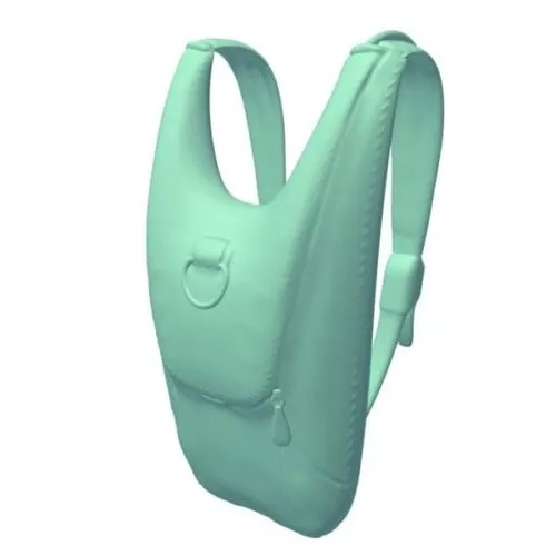 School Backpack 3d model