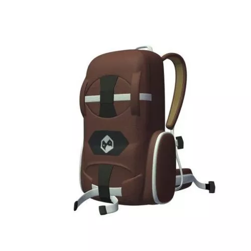 School Backpack 3d model