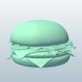 Bacon Cheeseburger Food 3d model