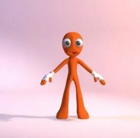 Baker Cartoon Character 3d model