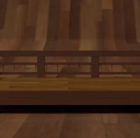 Old Antique Bed 3d model