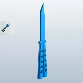 Butterfly Knife Lowpoly 3d model