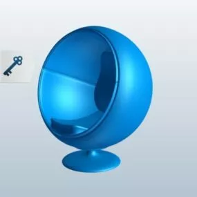 Ball Chair Lowpoly 3d model
