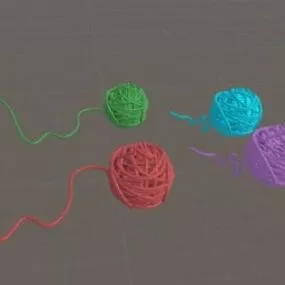 Yarn Balls 3d model