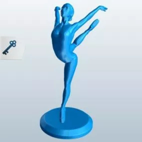 Ballerina Attitude Girl Figurine 3d model