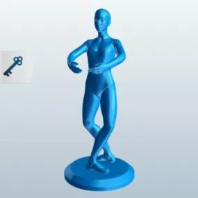Ballerina Demiplie Dancer Statue 3d model