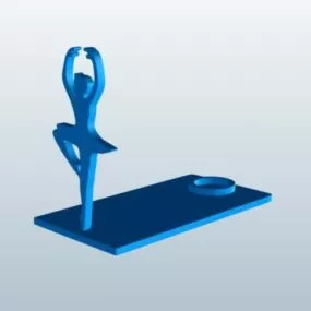 Ballet Dancer Tableware Bookend 3d model