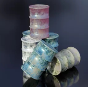 Old Rustic Barrels 3d model