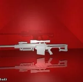 Barrett Gun Lowpoly 3d model