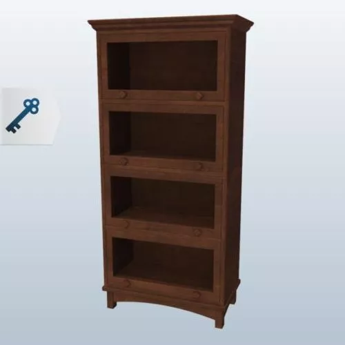 Rack With Books, Cup Shape Shelf 3d model