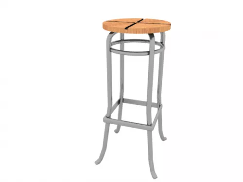 Basic Home Bar Stool 3d model Basic Home Bar Stool 3d model