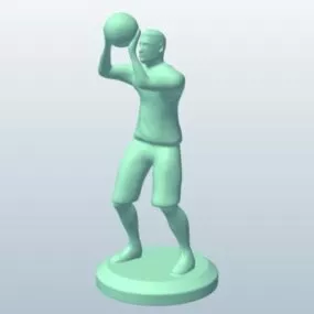 Basketball Player Throw 3d model