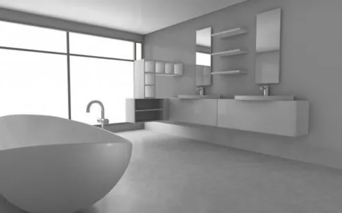 White Bath Scene Lowpoly 3d model White Bath Scene Lowpoly 3d model