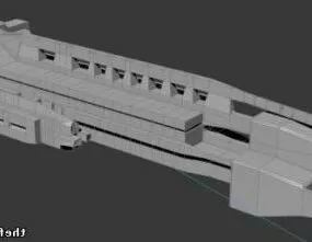 Battle Ship Spacecraft 3d model