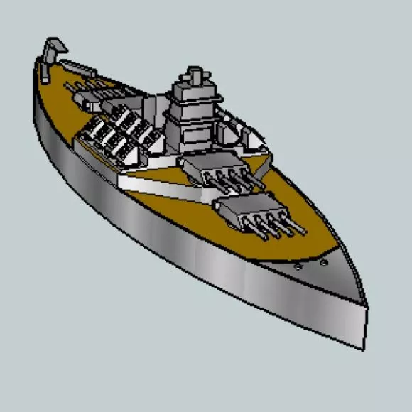 Battleship Tcg Heybeliada 3d model