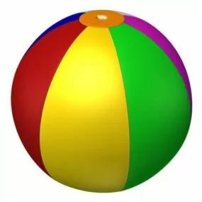 Beach Ball Colorful 3d model