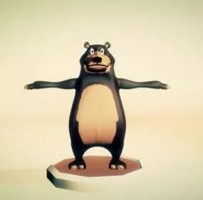 Bear Cartoon 3d model