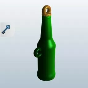 Beer Bottle Lowpoly 3d model