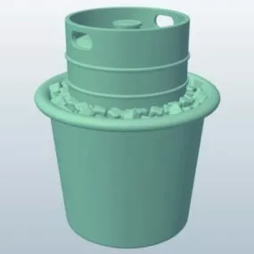 Beer Keg Tub 3d model