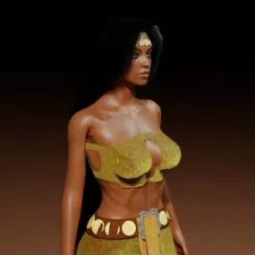 Belly Dancer Girl Character 3d model