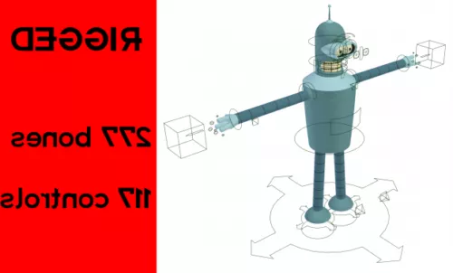 Futurama Character Rigged 3d model Futurama Character Rigged 3d model