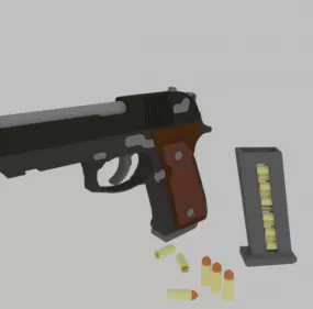 Beretta M9 Gun V1 3d model
