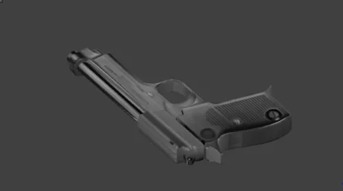 Old Vintage Revolver 3d model