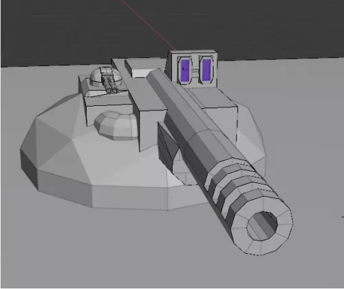 Black Short Gun 3d model