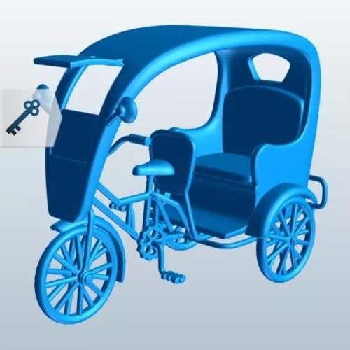 Bicycle Rickshaw Vehicle 3d model Bicycle Rickshaw Vehicle 3d model