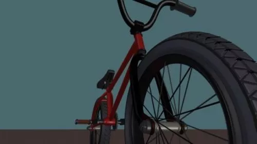 Lady Bicycle Small Wheel 3d model