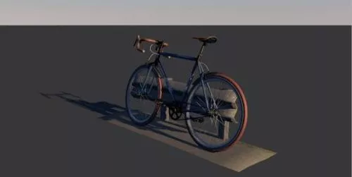 Lady Bicycle Small Wheel 3d model