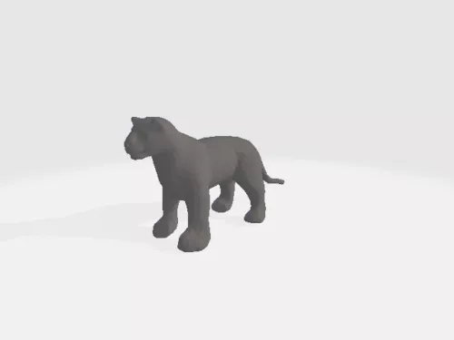 Small Black Cat 3d model