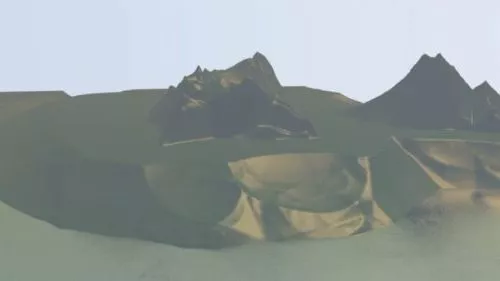 River Mountain Terrain 3d model