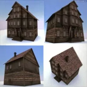 Western Old Brick Building 3d model