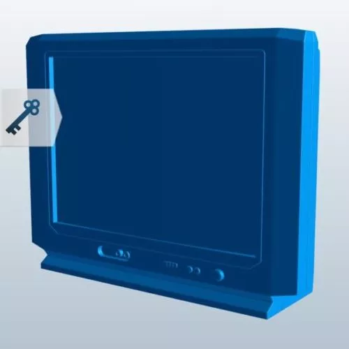 Old Big Screen Tv 3d model Old Big Screen Tv 3d model