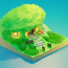 Baggins House Hobbit Hole 3d model
