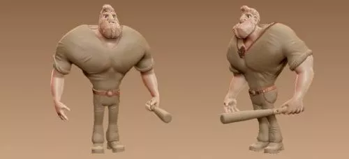 Bill Cartoon Character 3d model Bill Cartoon Character 3d model