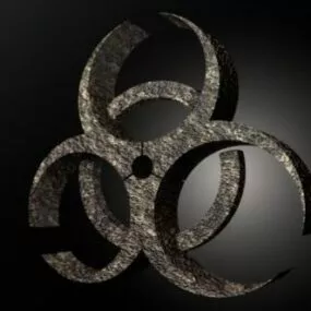 Game Biohazard Logo 3d model