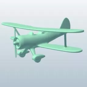Vintage Biplane Airplane 3d model
