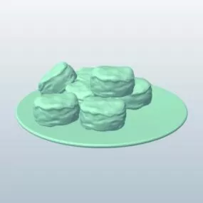 Biscuit Lowpoly 3d model