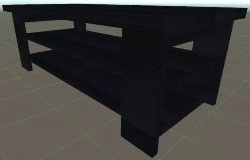 Black Table Wooden 3d model Black Table Wooden 3d model