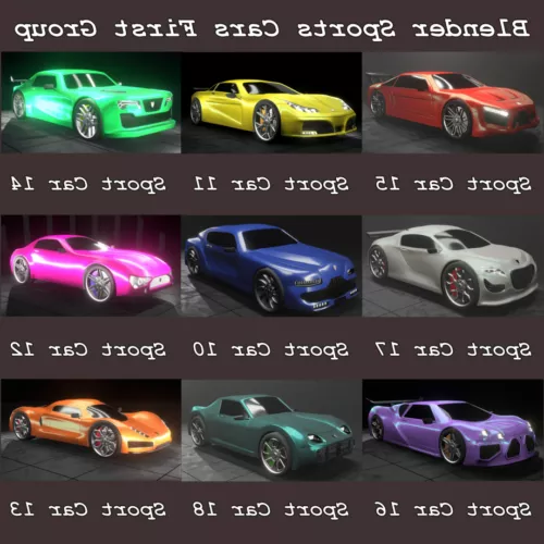 Sports Cars Collection 3d model Sports Cars Collection 3d model