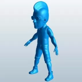 Bobblehead Mohawk Man 3d model